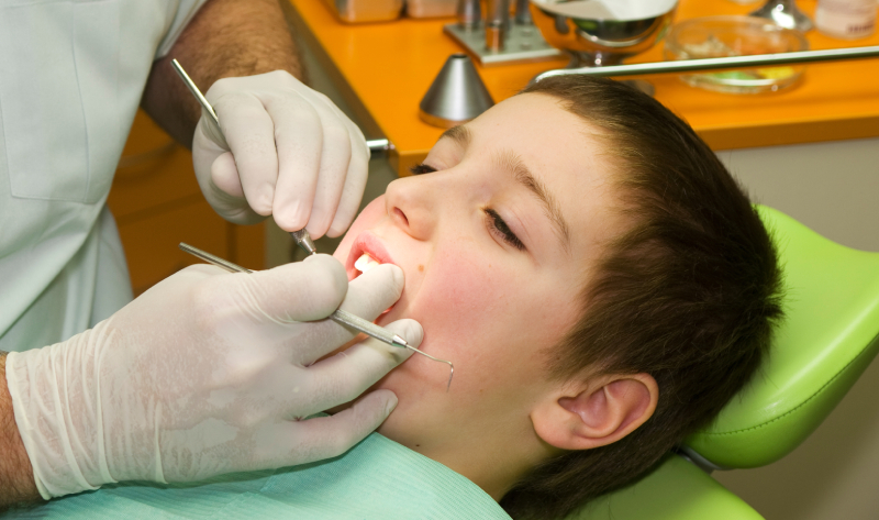 Child in dentist's chair